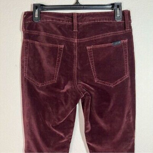 Joe's Womens The‎ Icon Mid Rise Skinny Jeans Size 26 Maroon Velour Velvet - Picture 4 of 7